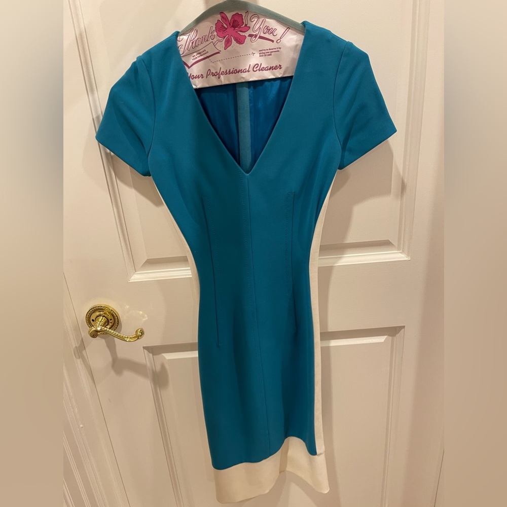 PRADA SIZE 36 blue midi dress